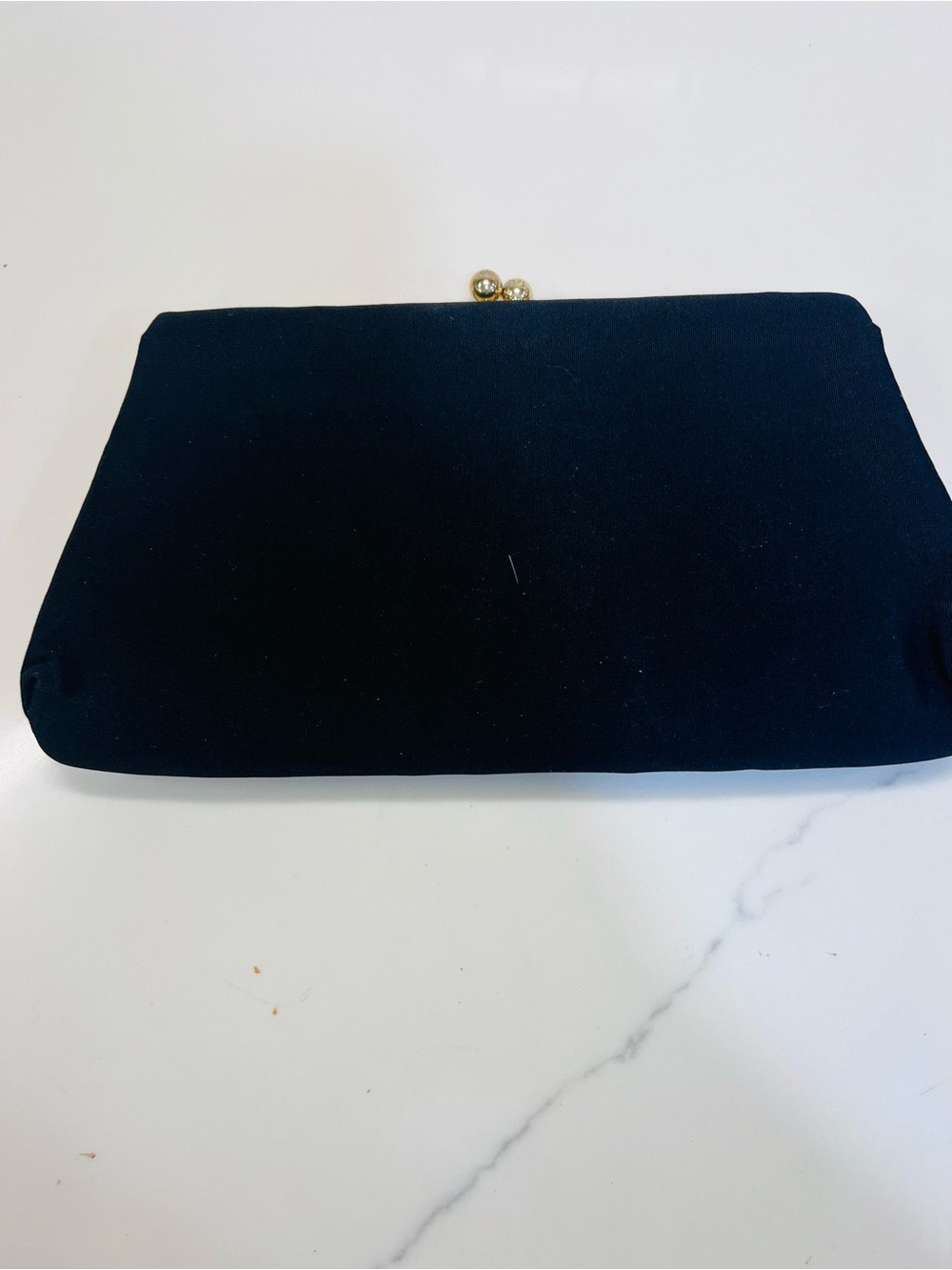 Vintage Women’s Black Clutch Tuck In Or Out Chain Strap For Evening Formal - Picture 3 of 7
